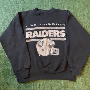 Vintage 90s Champion Los Angeles Raiders Crewneck Sweatshirt - Large